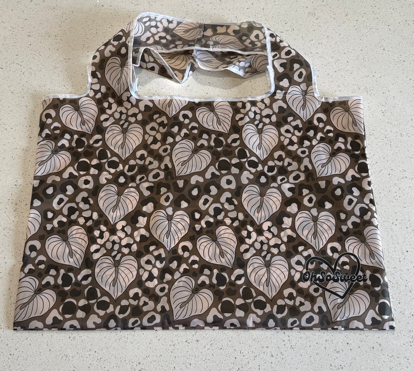Dark Anthurium Reusable Foldable Tote Bag