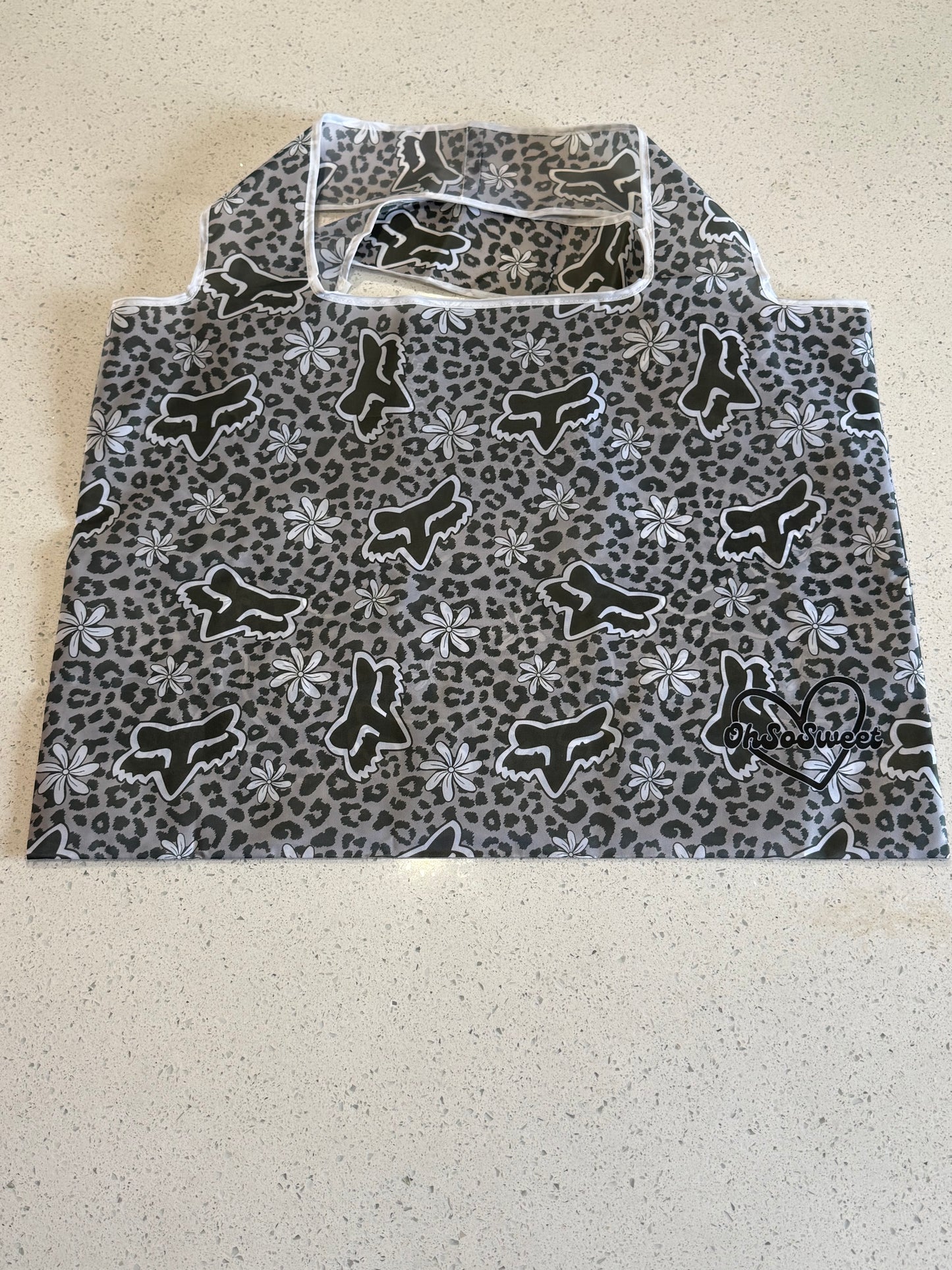 Fox Leopard Reusable Foldable Tote Bag