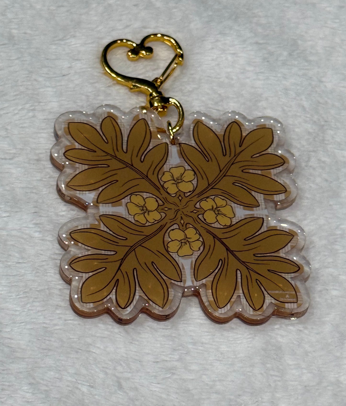 Puakenikeni Quilt Keychain