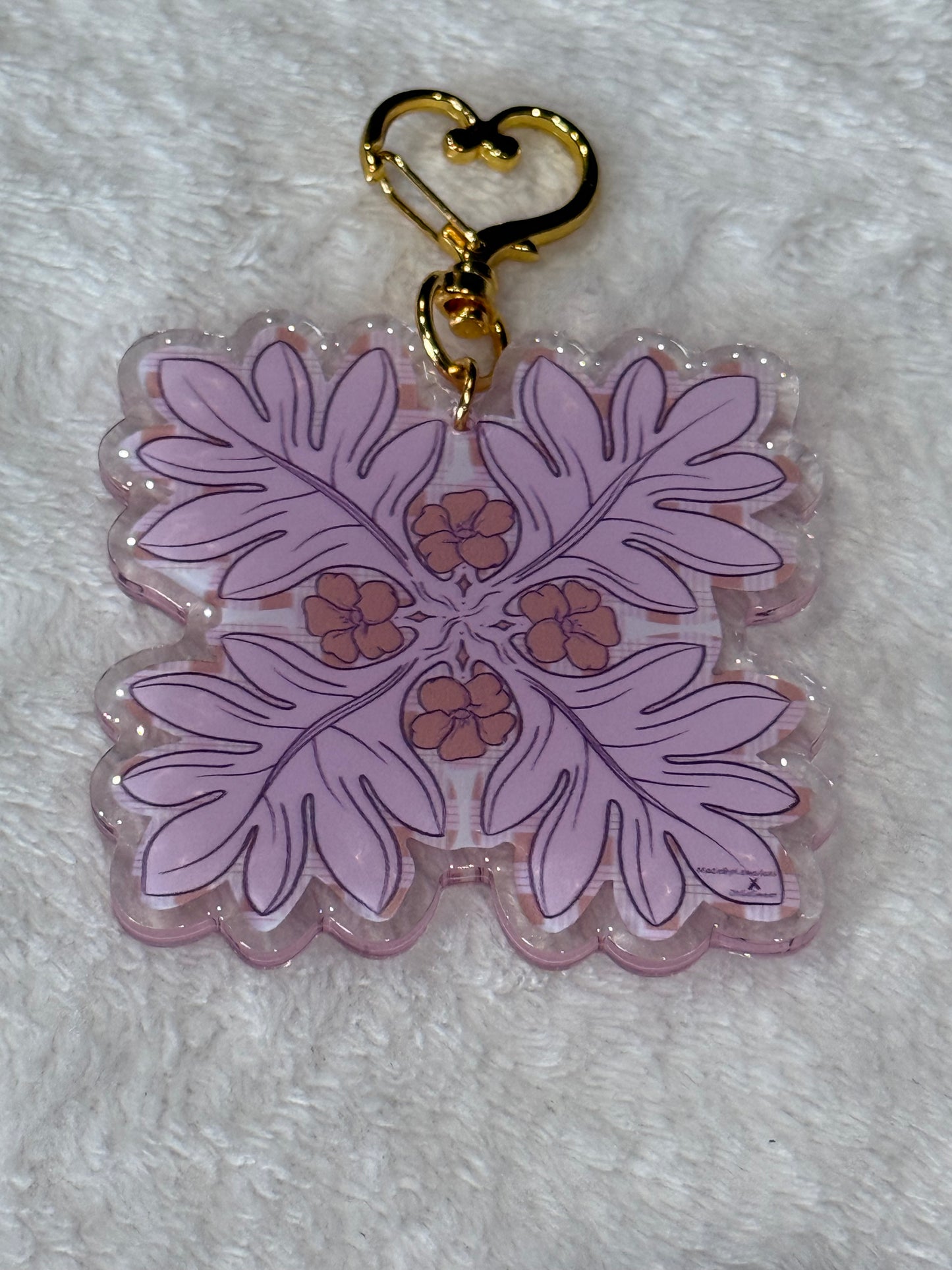Puakenikeni Quilt Keychain