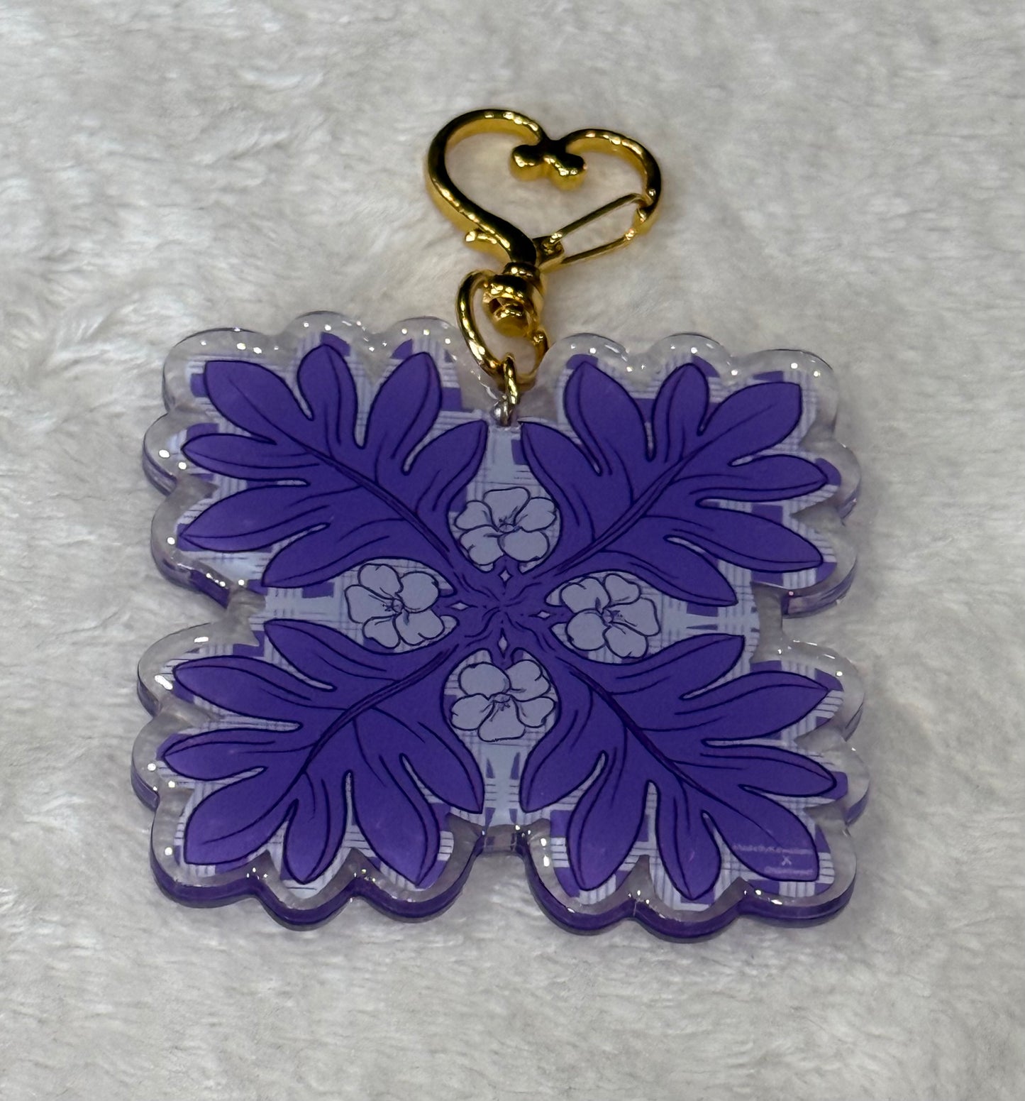 Puakenikeni Quilt Keychain