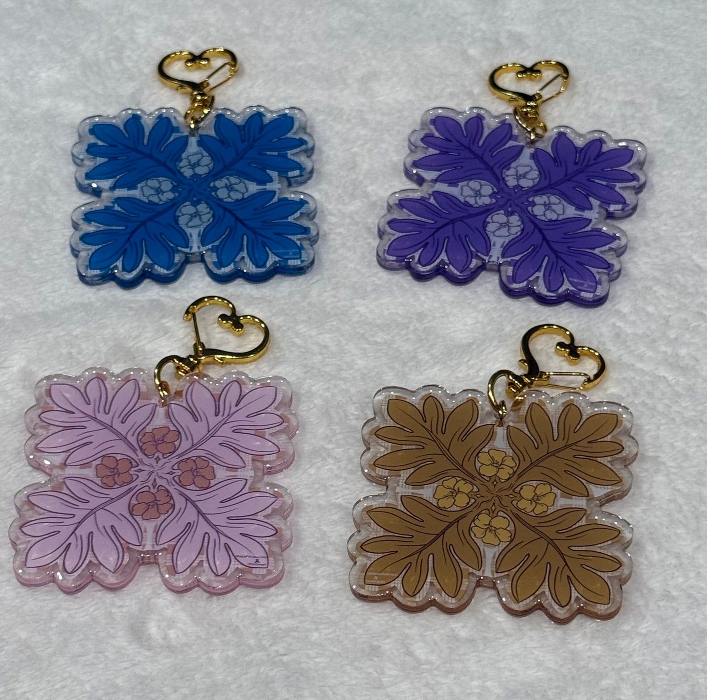 Puakenikeni Quilt Keychain