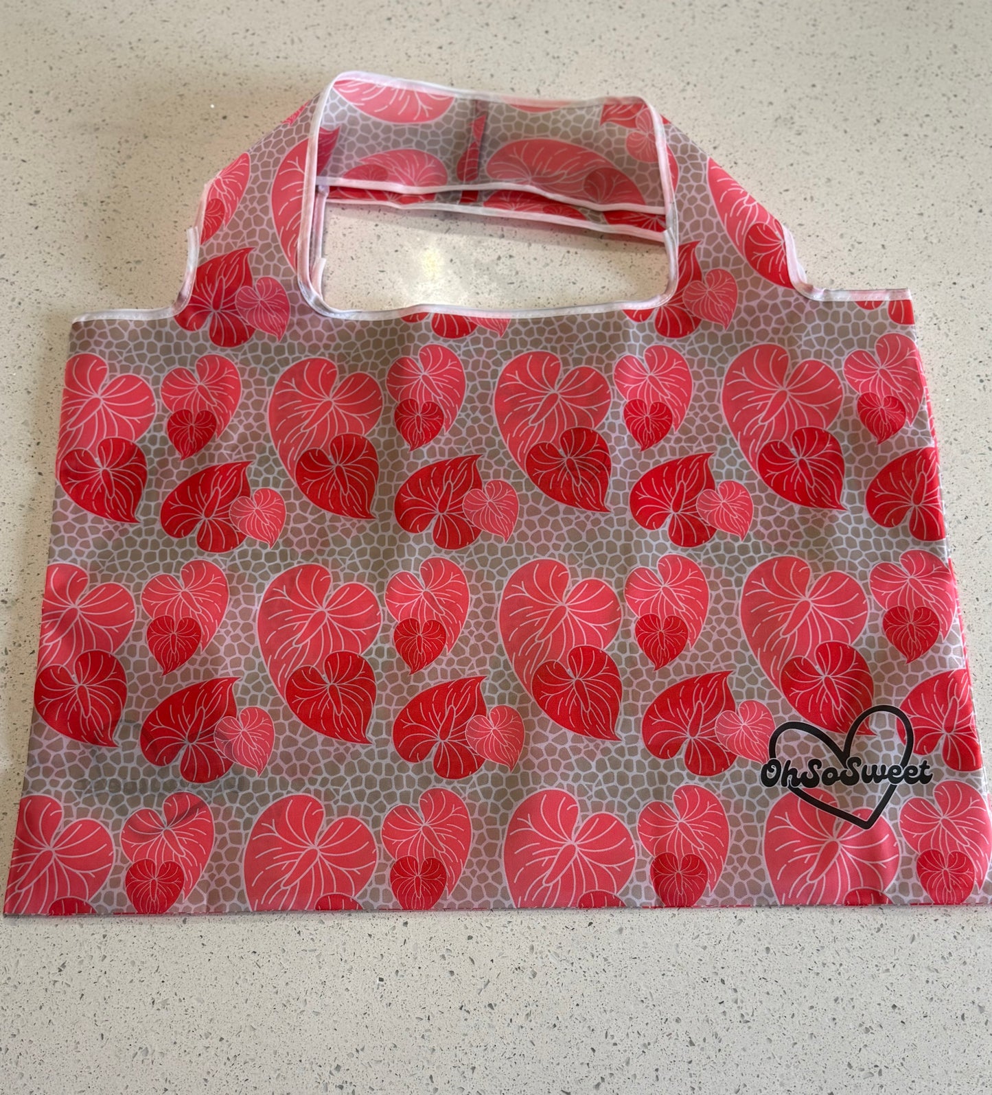 Red Anthurium Reusable Bag
